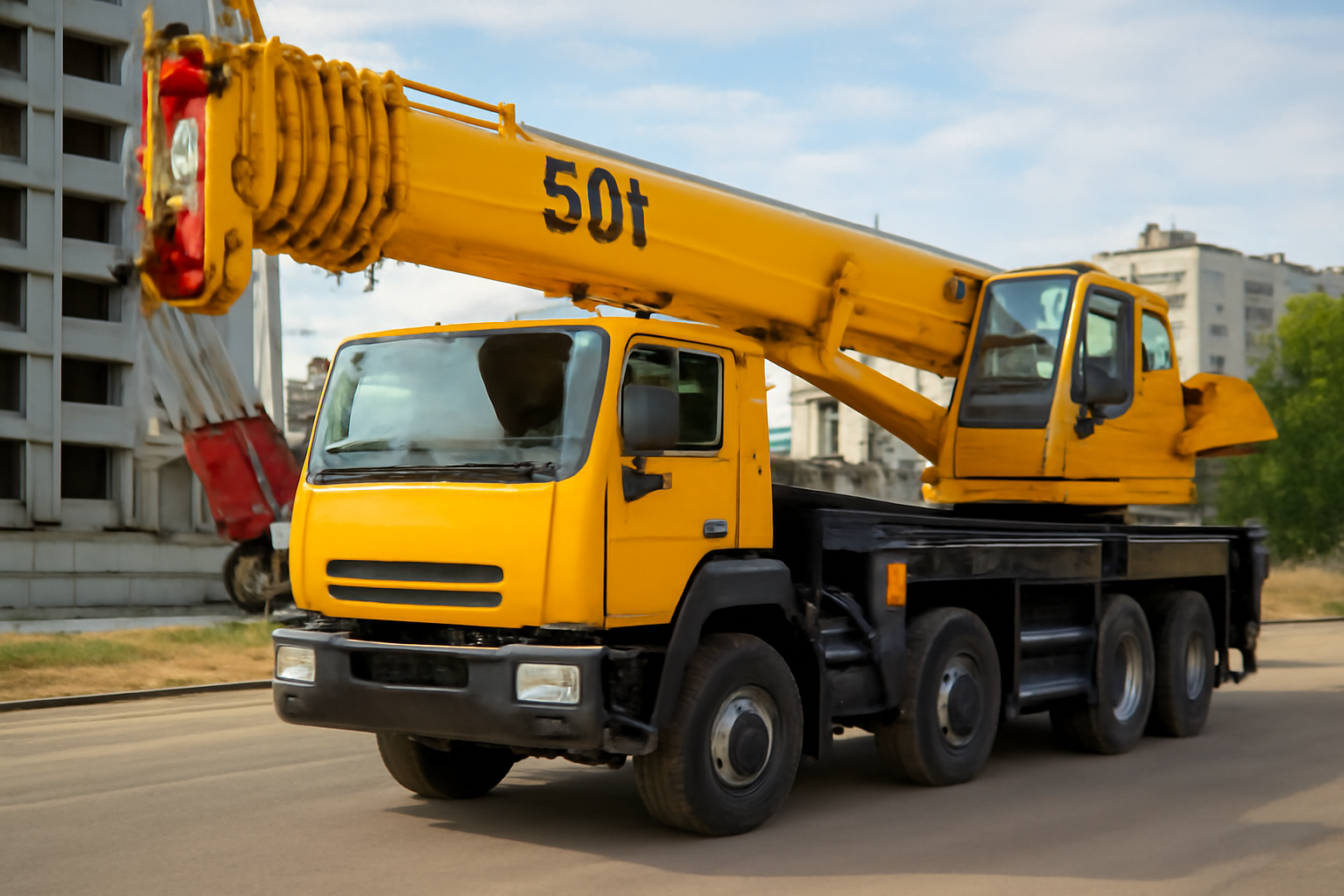 Автокран 50 тонн: обзор характеристик, экономики и выбора