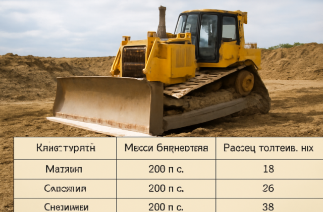 Расход топлива бульдозера: таблица по классам и условиям