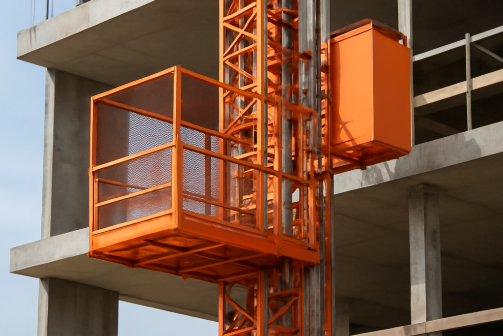 Строительный подъёмник (мачтовый): обзор конструкции, параметров и эксплуатации